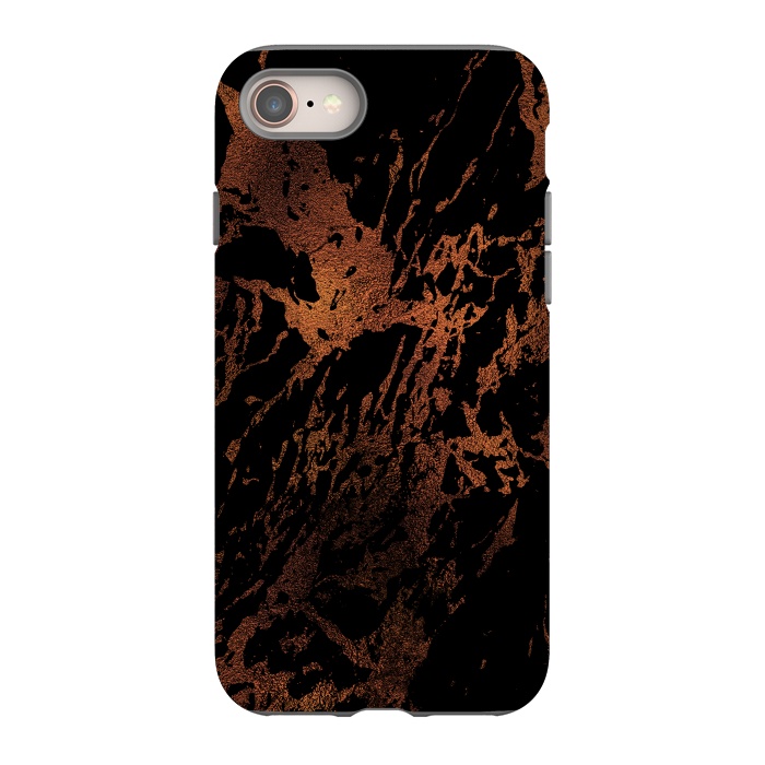 iPhone 8 StrongFit Copper Metal Veined Marble by  Utart