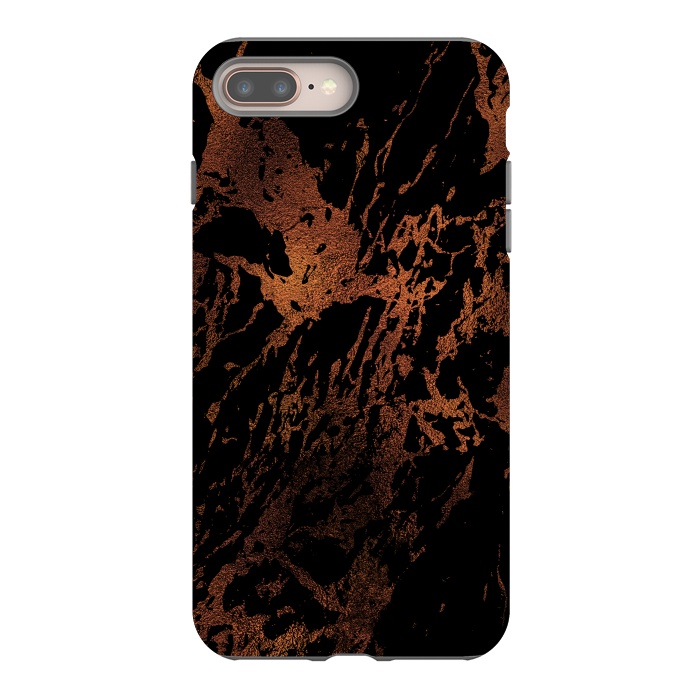 iPhone 8 plus StrongFit Copper Metal Veined Marble by  Utart