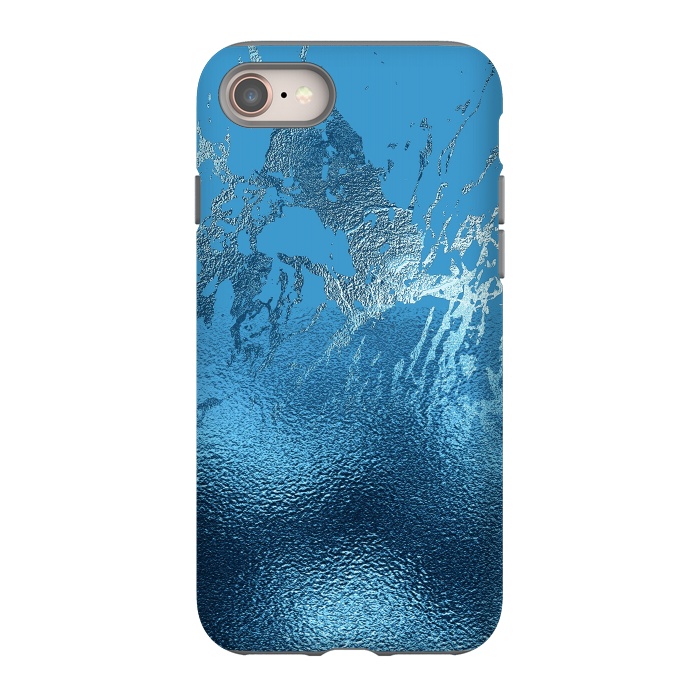 iPhone 8 StrongFit Blue Metal and Marble  by  Utart