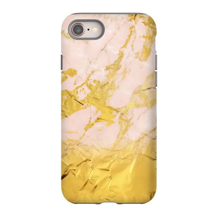 iPhone 8 StrongFit Gold Foil and Pink Marble Glamour by  Utart