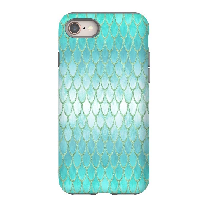 iPhone 8 StrongFit Pretty Mermaid Scales 03 by Angelika Parker