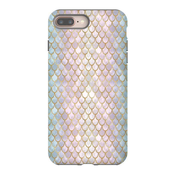 iPhone 8 plus StrongFit Pretty Mermaid Scales 22 by Angelika Parker