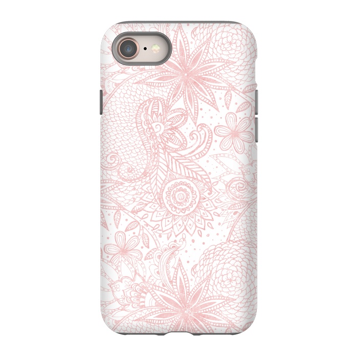 iPhone 8 StrongFit Boho chic floral henna mandala image by InovArts