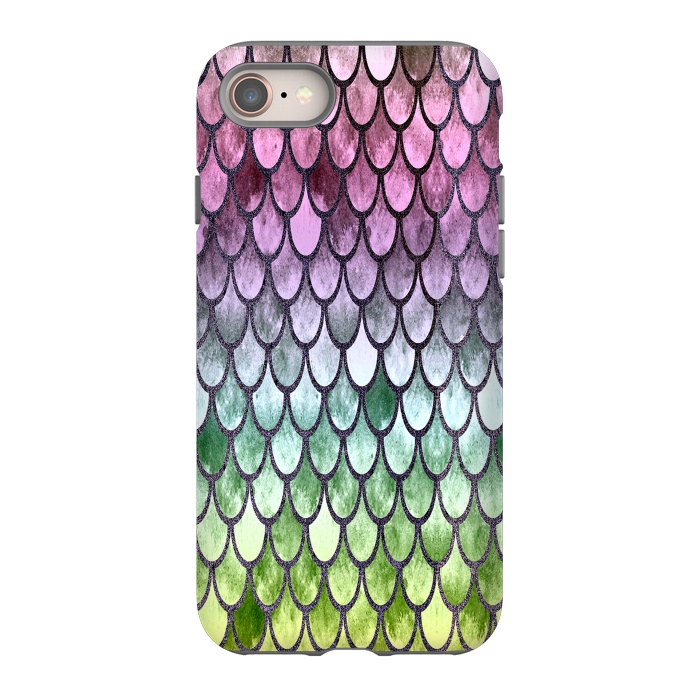 iPhone 8 StrongFit Pretty Mermaid Scales 119 by Angelika Parker