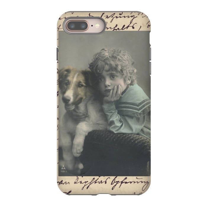 iPhone 8 plus StrongFit Vintage Boy With Dog by Andrea Haase
