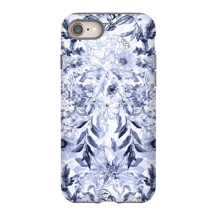 iPhone 8 StrongFit Watercolor grey floral hand paint by InovArts