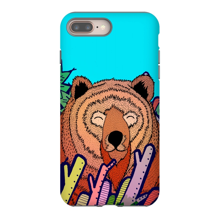 iPhone 8 plus StrongFit The bear in the leaves by Steve Wade (Swade)