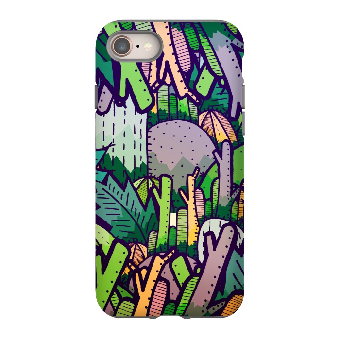iPhone 8 StrongFit Jungle Cactus by Steve Wade (Swade)