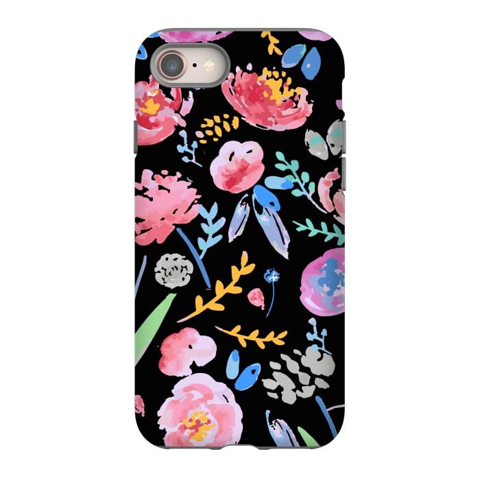 iPhone 8 StrongFit Watercolor Florals by MUKTA LATA BARUA