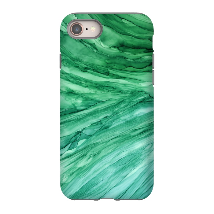 iPhone 8 StrongFit Emerald Green Marble by Becky Starsmore