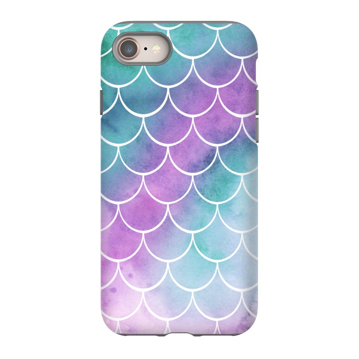 iPhone 8 StrongFit Dreamy Pastel Mermaid Scales by Becky Starsmore