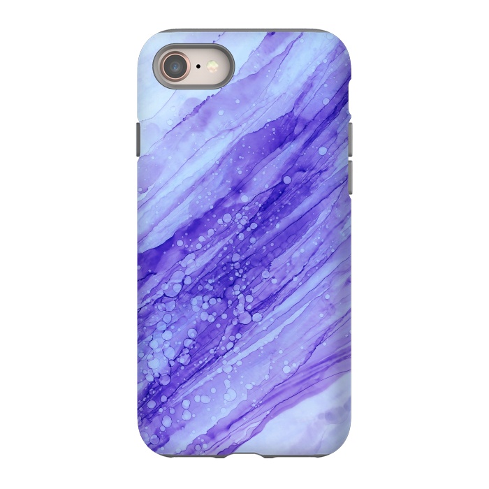 iPhone 8 StrongFit Purple Marble Print by Becky Starsmore