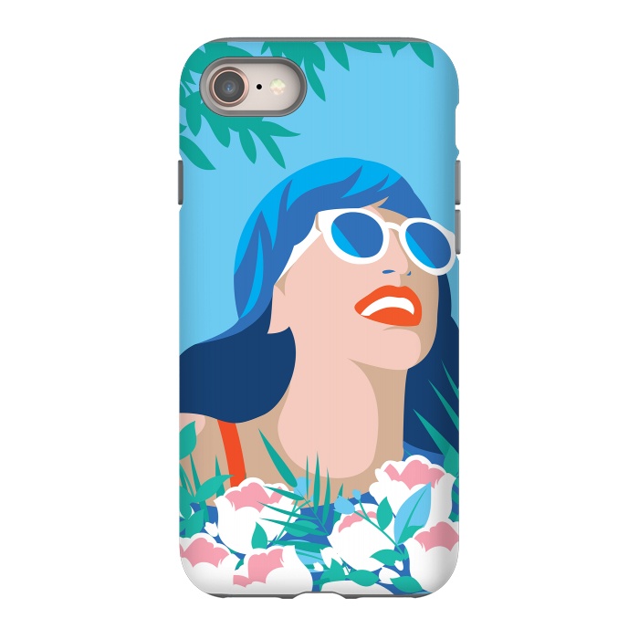 iPhone 8 StrongFit Blue Summer Girl by DaDo ART