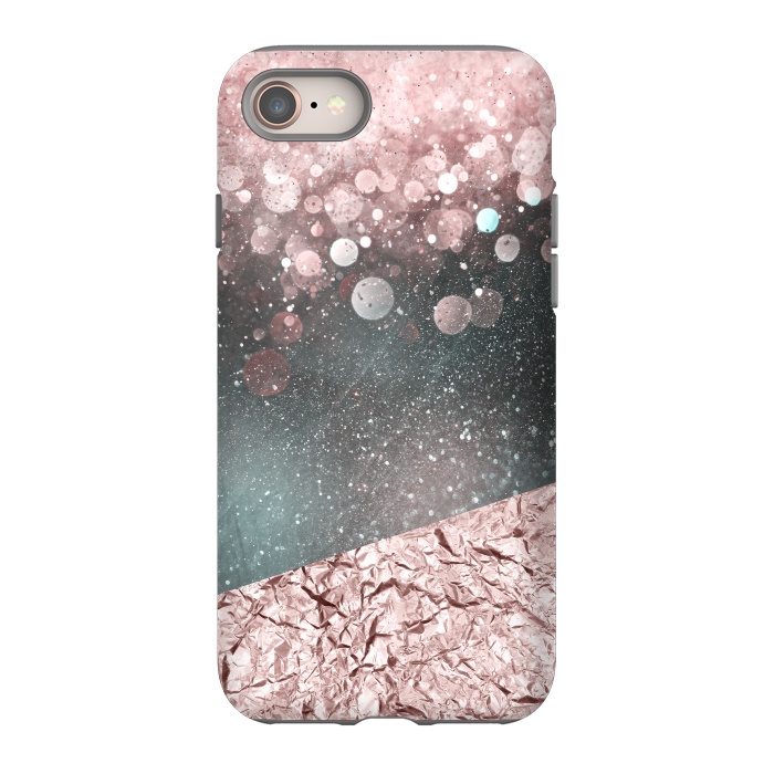 iPhone 8 StrongFit Rosegold Sparkle 2 by Andrea Haase