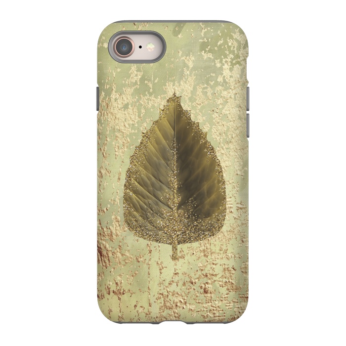 iPhone 8 StrongFit Golden Leaf And Sparkle by Andrea Haase