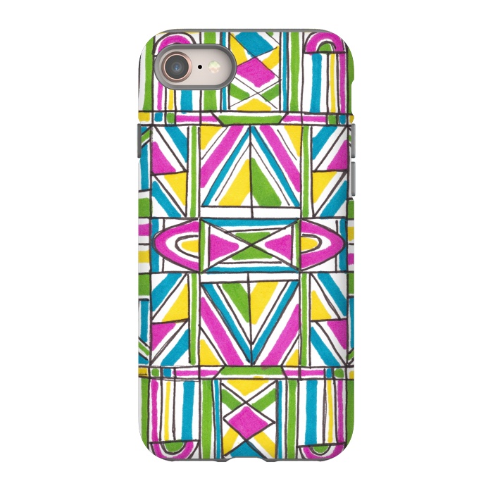 iPhone 8 StrongFit Geometric Pattern by Laura K Maxwell