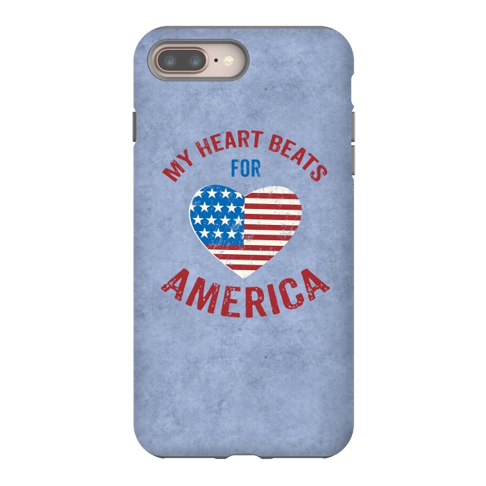 iPhone 8 plus StrongFit My Heart For America  by Andrea Haase
