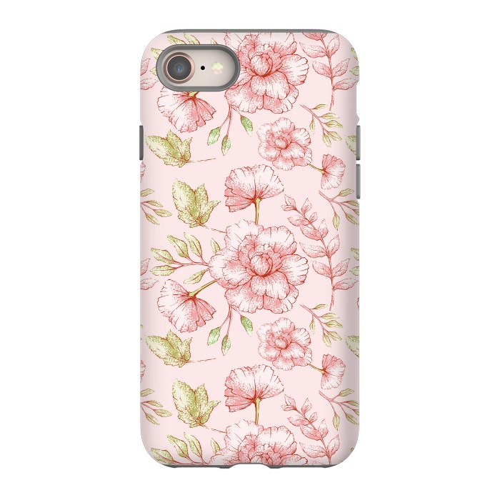 iPhone 8 StrongFit Pink Roses by  Utart