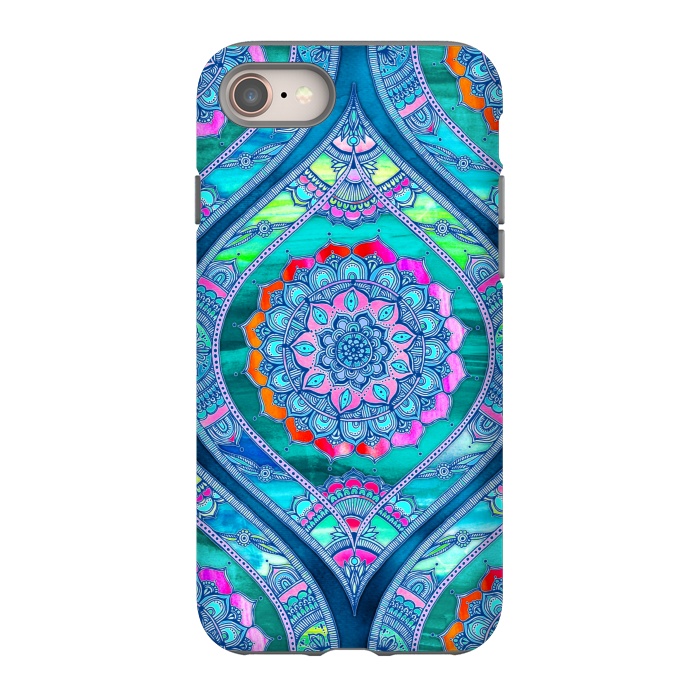 iPhone 8 StrongFit Radiant Boho Color Play Mandala by Micklyn Le Feuvre