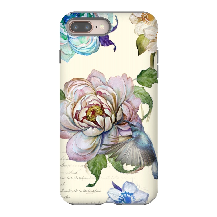 iPhone 8 plus StrongFit Vintage Rose by Creativeaxle