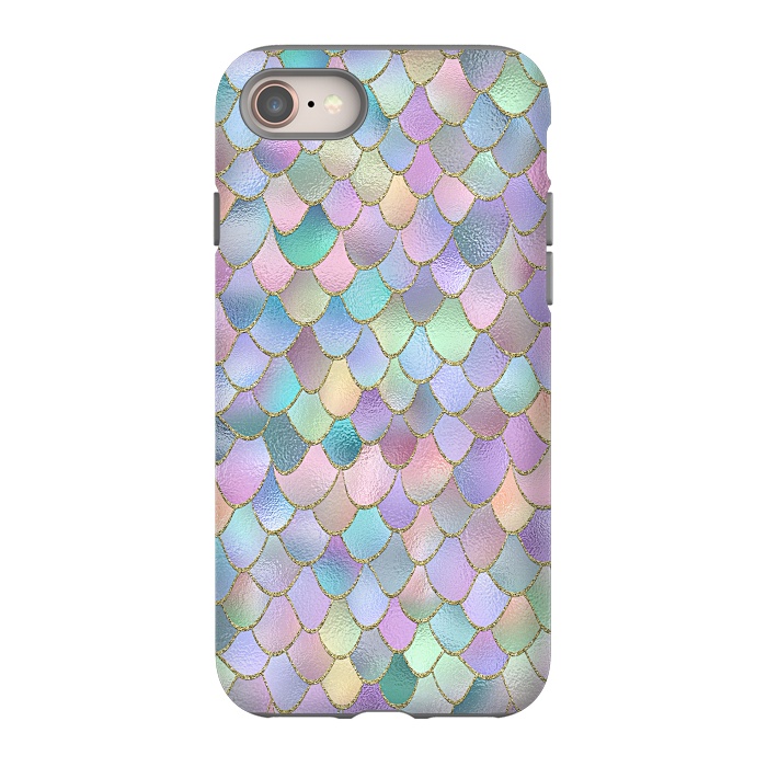 iPhone 8 StrongFit Lavender and Pink Wonky Mermaid Scales by  Utart