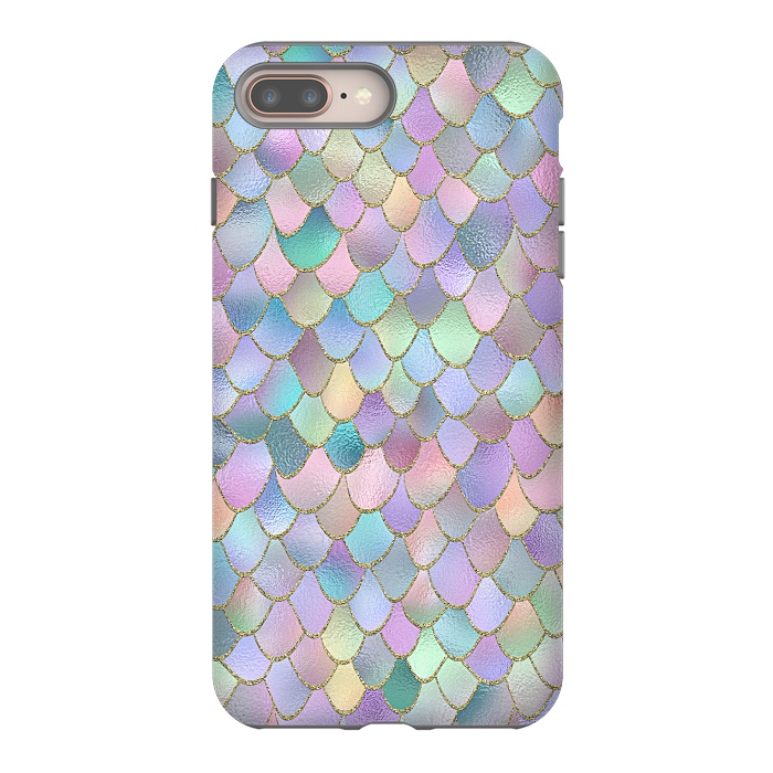 iPhone 8 plus StrongFit Lavender and Pink Wonky Mermaid Scales by  Utart