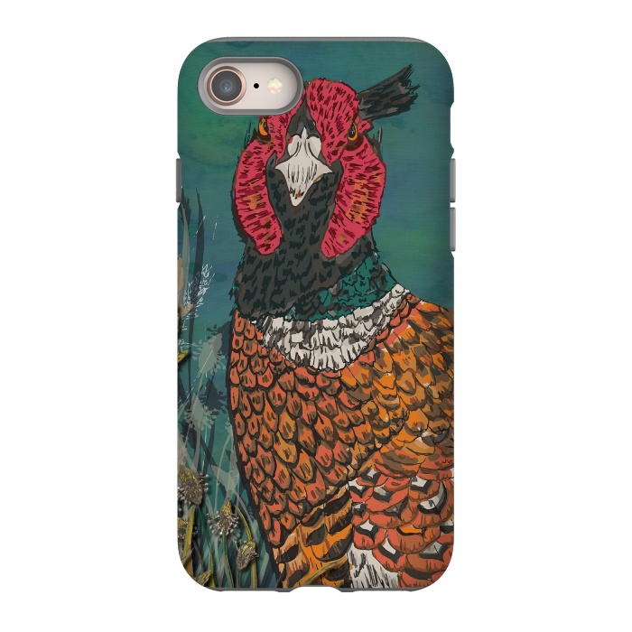 iPhone 8 StrongFit Funny Pheasant by Lotti Brown