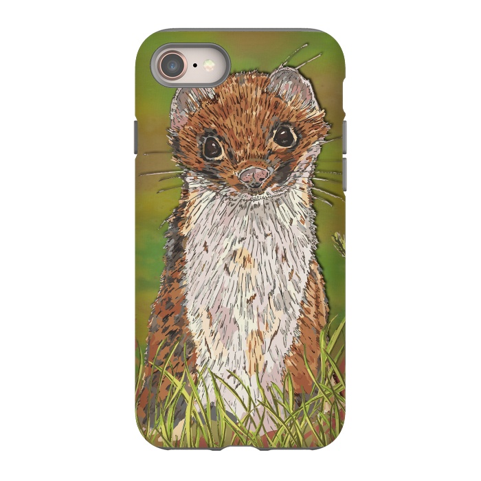 iPhone 8 StrongFit Summer Stoat by Lotti Brown