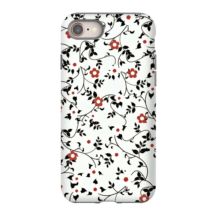 iPhone 8 StrongFit Read & white flowers by Jms