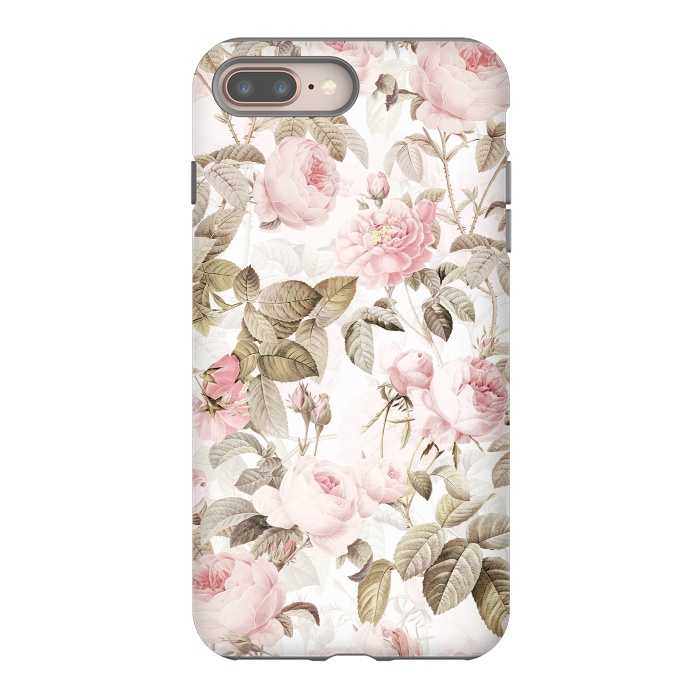 iPhone 8 plus StrongFit Pastel Vintage Roses by  Utart