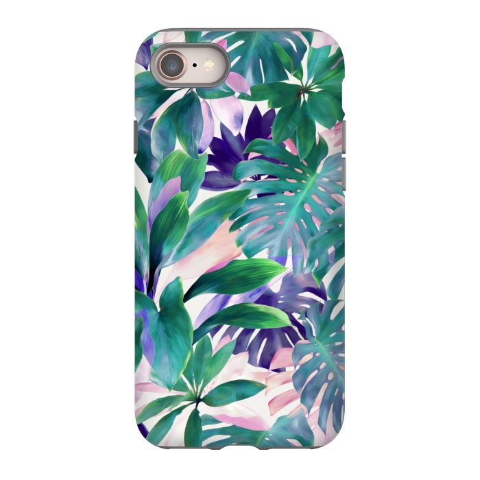 iPhone 8 StrongFit Pastel Summer Tropical Jungle by Micklyn Le Feuvre