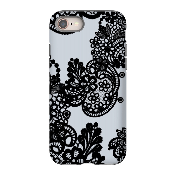 iPhone 8 StrongFit Black lace by Kashmira Baheti