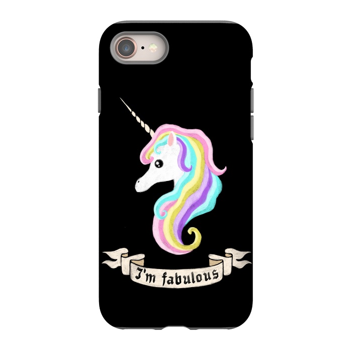 iPhone 8 StrongFit Fabulous unicorn by Laura Nagel