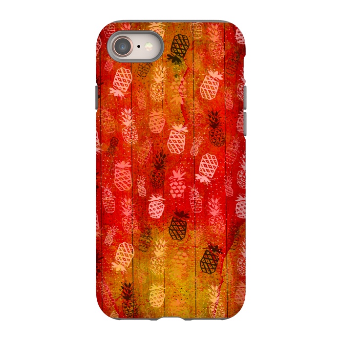 iPhone 8 StrongFit Pineapples in Summer by Rossy Villarreal