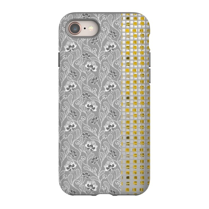 iPhone 8 StrongFit Lace and gold by Kashmira Baheti