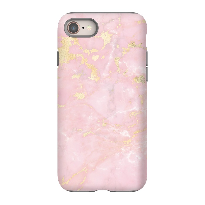 iPhone 8 StrongFit Metal Gold on Tender Pink Marble by  Utart