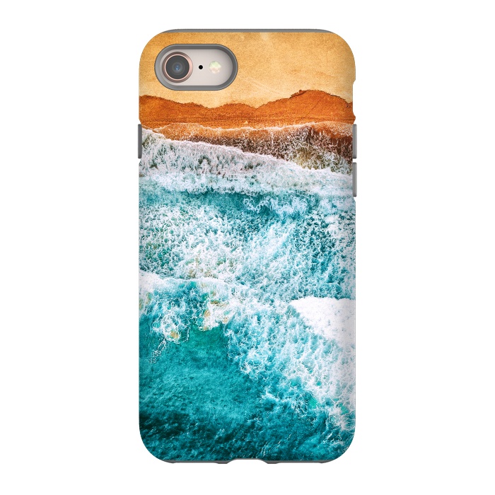 iPhone 8 StrongFit Tropical VI - Beach Waves II by Art Design Works