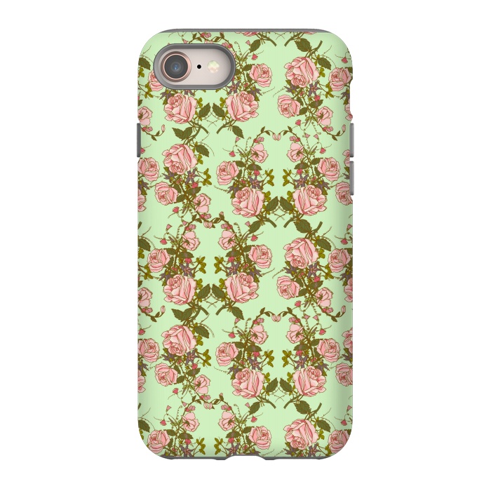 iPhone 8 StrongFit Vintage Rosy Floral by Quirk It Up