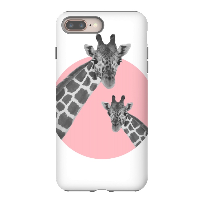 iPhone 8 plus StrongFit Giraffe Love by MUKTA LATA BARUA