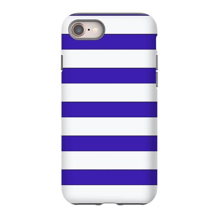 iPhone 8 StrongFit white purple stripes by Vincent Patrick Trinidad