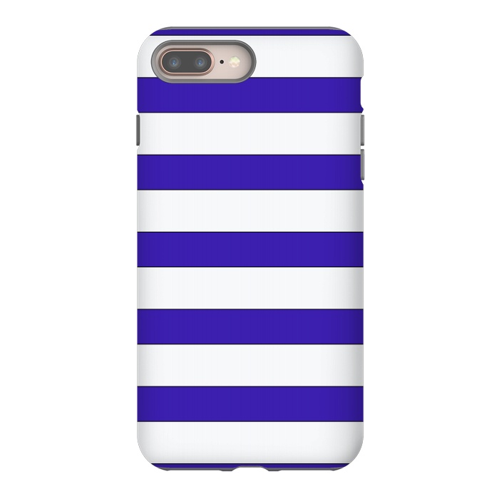 iPhone 8 plus StrongFit white purple stripes by Vincent Patrick Trinidad