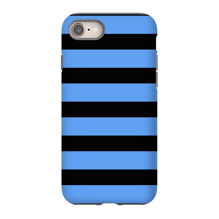 iPhone 8 StrongFit blue black stripes by Vincent Patrick Trinidad