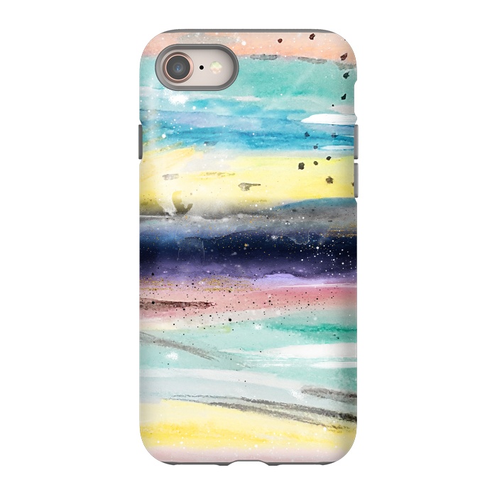 iPhone 8 StrongFit Summer watercolor abstract art design by InovArts