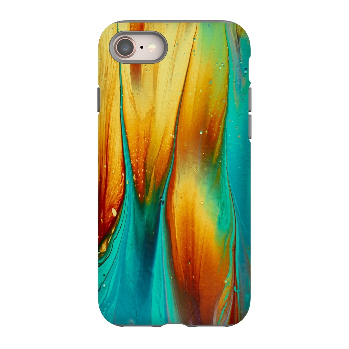 iPhone 8 StrongFit Colorful Ink Marble by  Utart