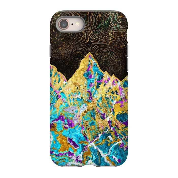 iPhone 8 StrongFit Digital Painting - Mountain Illustration I by Art Design Works