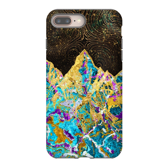 iPhone 8 plus StrongFit Digital Painting - Mountain Illustration I by Art Design Works