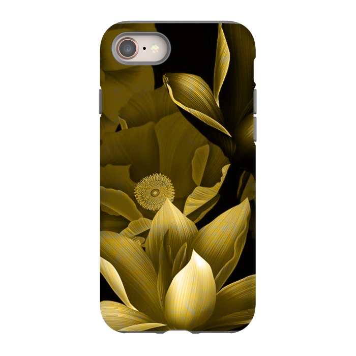 iPhone 8 StrongFit Gold floral by Kashmira Baheti