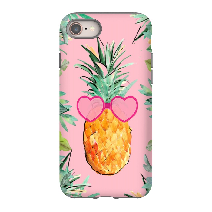 iPhone 8 StrongFit Cool Pinapple with Glasses by ''CVogiatzi.