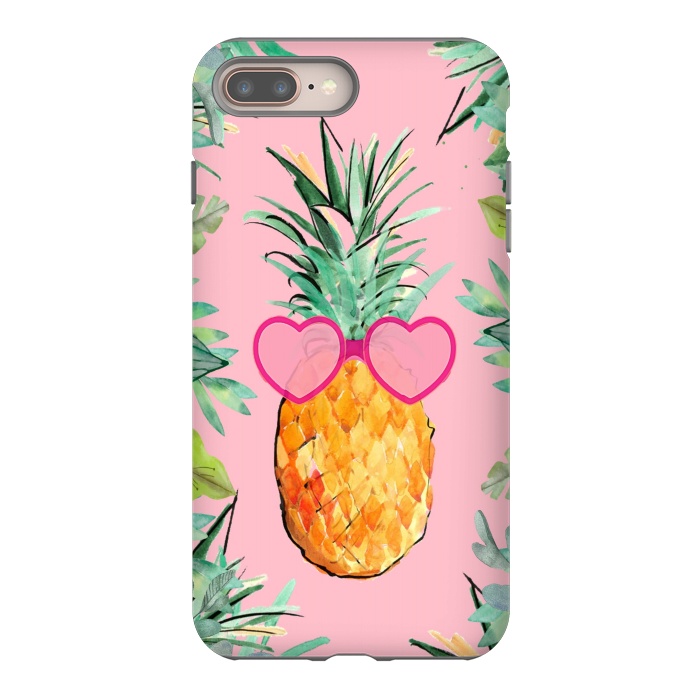 iPhone 8 plus StrongFit Cool Pinapple with Glasses by ''CVogiatzi.