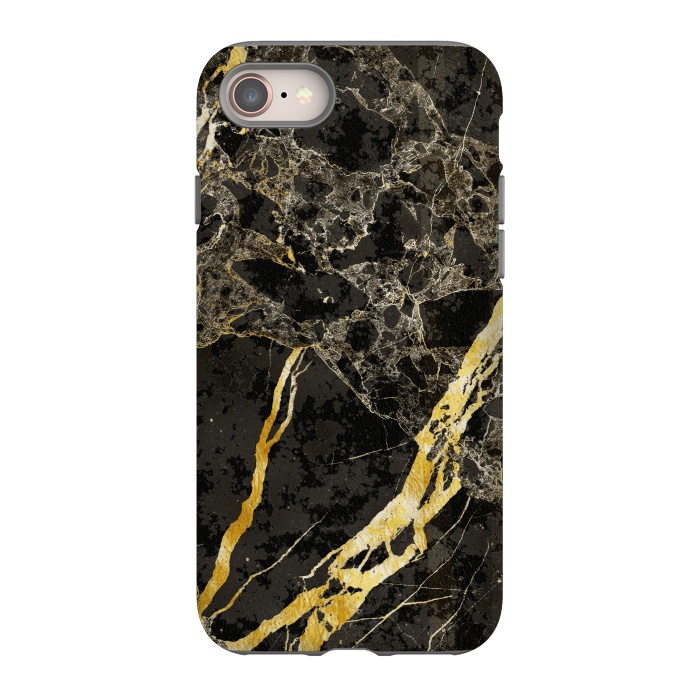 iPhone 8 StrongFit Grey gold elegant marble by Oana 